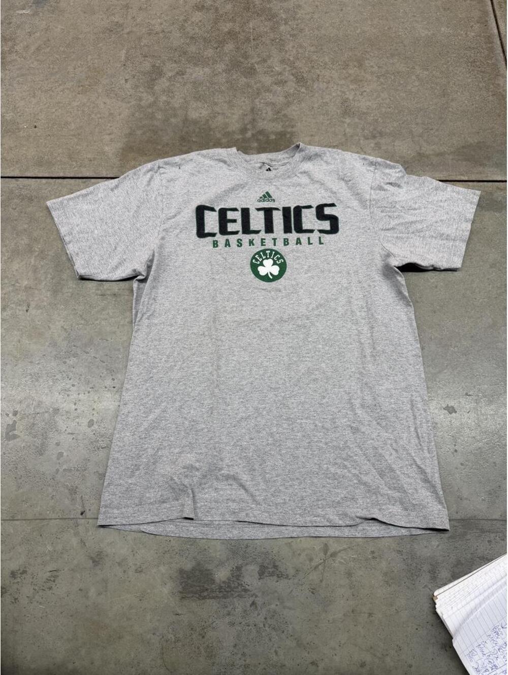 vintage boston celtics adidas basketball grey shirt size xl